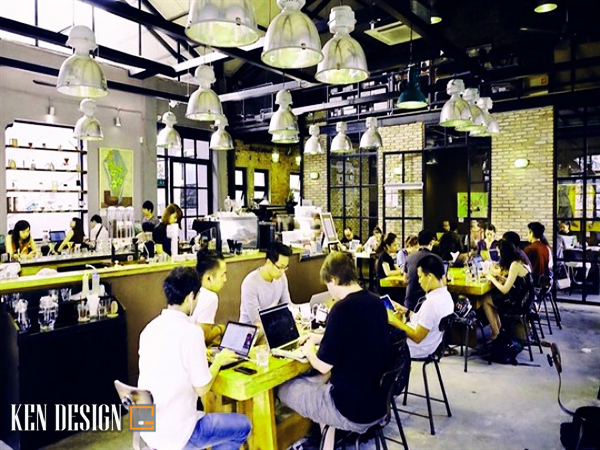 thiết kế nội thất quán cafe văn phòng đẹp